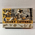 Vintage Trick Or Treat Metal Cooky Cookie Cutters In Original Box Missing Owl