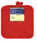 Home Collection 100  Cotton 2 Pot Holders Set   Red