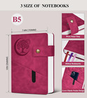 365 Page Thick Lined Journal Notebook Men Women B5 Large Leather 7 6  X 10  Red