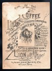 Mid Summer Greeting Woolson Spice Lion Coffee 1880 s Victorian Advertising Trade