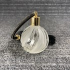 Vintage Swirl Crystal Glass Perfume Empty Bottle W  Black Atomizer   Tassel