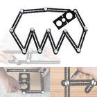 Multi-angle Measuring Ruler - 12-side Hole Positioning Aluminum Alloy Clear