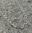 Real Italian Sterling Silver Mariner Link Chain Necklace Thick 6mm Chain 925