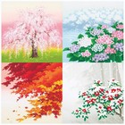 Set Of 4 Furoshiki Wrapping Cloths - Japanese Floral Designs For All Seasons 19 