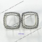 Pre Notched Sterling Silver Earrings Cushion 4x4mm To 14x14mm Semi Mount Dangle