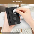 Mens Rfid Blocking Leather Slim Wallet Money Credit Card Slots W Airtag Holder
