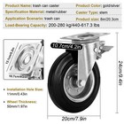 8  Casters Set Of 4 Heavy Duty Plate Casters Swivel Industrial Rubber Wheel