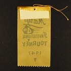 St  Mary s 4th Invitational Tourney 1947 Vtg Yellow Ribbon 5 In  Blue Felt Print