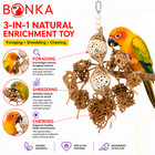 Bonka Bird Toys 2557 Sola Spider Medium Parrot Natural Chew Cage Toy