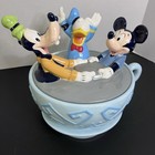 Vtg Disney Direct Mickey Donald Goofy Teacup Ride Cookie Jar Rare Discontinued