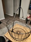 Primitive Vintage Large Metal Wire Basket Old Farmhouse 15 