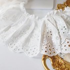 2 Yards Cotton Ruffle Lace Trim Eyelet Lace Fabric For Sewing Embroidery Trim Fo