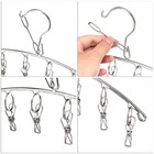 3 Pack Stainless Steel Laundry Drying Rack Clothes Hanger With 10 Silver 