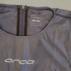 Mens Orca Triathlon Race Training Top Tri Swim Singlet Half Zip Gray L  95 99