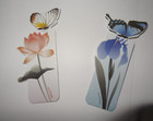 Set Of 2 Butterfly 3d Design Flowers Bookmarks Reading Readers Gift Book Lovers