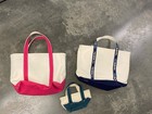 Vintage 1990s Ll Bean Boat And Tote Canvas Tote Bag Lot Of 3 Made In Usa