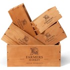 Vintage Wooden Storage Crate Rustic Farmhouse Style Decorative Box Safe Design