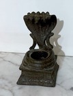 Old Vintage Solid Bronze Buddha Naga Mucalinda Shrine From Thailand