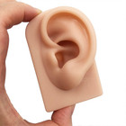 2 Pcs Soft Silicone Ear Model  Left And Right Flexible Fake Ear For Piercing Pra