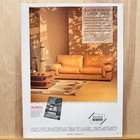 1992 Roche Bobois Paris Leather Sofa Vintage Print Ad Interior Decor Advert Art