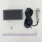 4 Digital Blue Led Tachometer Rpm Gauge Speed Meter With Hall Magnet Npn Sensor