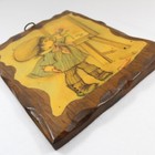 Vintage Wooden Wall Plaque Decor Child Drawing Wall Art Hanging 11  X 9 