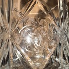 2 Dewar s Scotch Whiskey Glasses Embossed Trefoil Celtic Truth Knot Clear Euc 