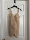 Vintage 38 B Rago All In One Girdle Bodysuit Garters Body Briefer Tan  Lace
