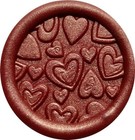 Hearts Galore Wax Seal Stamp Head  Approximately 1  Diameter - Cute Design 