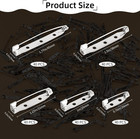 200 Pcs Silver Brooch Pin Backs 20 25 32 38 45mm Safety Bar Pins With Locking Cl