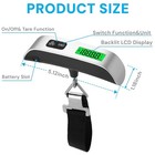 Digital Luggage Scale  110lb Portable Suitcase Weight Scale For Travel With Back