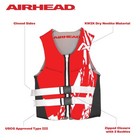 Airhead Swoosh Neolite Kwik Dry Life Jacket Uscg Type Iii Xl Red Adult Pfd Vest