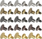 150 Sets 8mm Chicago Screws Leather Rivets Fabric Binding Metal Studs Mixed
