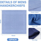 12 Pcs Men s Handkerchiefs  100  Soft Cotton Handkerchief  Breathable  Stylish A