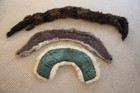 Vintage Lot Of 3 Fur Collars Salvaged From Coats Variety Colors Types Sizes