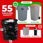 55 Gallon Trash Bags  32 Count  Heavy Duty Trash Bags  Black Garbage Bags  2    