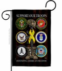 United We Support Garden Flag Service Armed Forces Decorative Yard House Banner