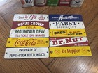 Lot Of 10 Different Soda Porcelain Crate Tags  Coke Pepsi Hamms Mt Dew And More