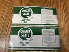 4 Antique Vintage Quaker State  Oil Can Metal One Quart Dated Sign Clean   