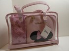 Minnie Mousetravel Set 3 Piece Pink Disney Zip Around Cosmetic Makeup Bag Nwt