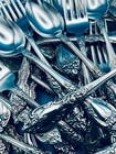 61 Pc Oneida Wordsworth Service For 9 Double Tsp Hostess Set Stainless Flatware