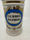 French Porcelain Apothecary Jar Antique Gum-res euphor   Pharmacy Druggist