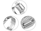 100pcs Adjustable Stainless Steel Drive Hose Clamp Fuel Line Worm Clip 1 4 -1 2 