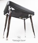 Genuine Leather Wurlitzer 200 Series Bench With Legs And Plates - Black