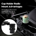 Cup Holder Cb Radio Mount Bracket no   drill Adj Car Cup   holder Base For Ham Radio