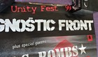 Vintage Agnostic Front Poster 1999 Rare Euro Tour Us Bombs U s  Hardcore Punk
