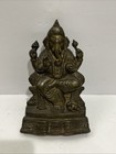 Antique Bronze Brass Ganapati Statue Hindu God Ganesha Vinayaka Puja Vigrah