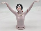Antique Porcelain Half Doll Nude Flapper Arms Away Pale Pink Fine Details