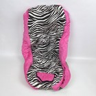 Hot Pink Minky Zebra Baby toddler Car Seat Cover And Hood Cover