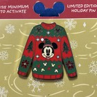 Disney Pin - 2024 Holiday Gift Card Mickey Christmas Sweater Pullover  0 Card